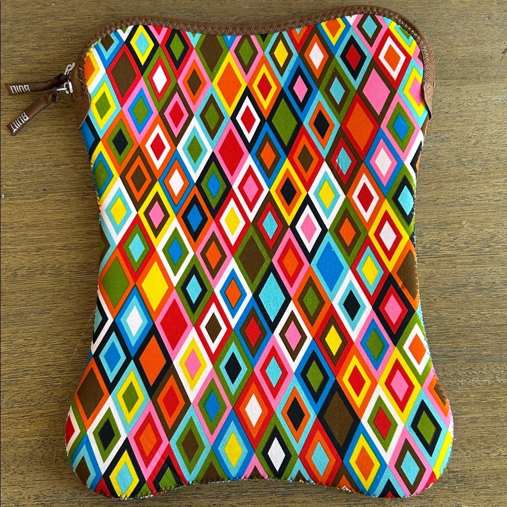 Multicolor Built New York Neoprene Laptop 12-13” Sleeve. Geometric Design. - Picture 5 of 8